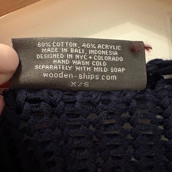 Wooden Ships USA Sweater by Paola Buendia Size Small Patriotic - Picture 5 of 5